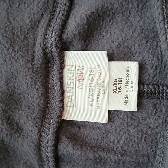 Danskin Now Fleece Leggings Gray XL (16-18) - Picture 3 of 4